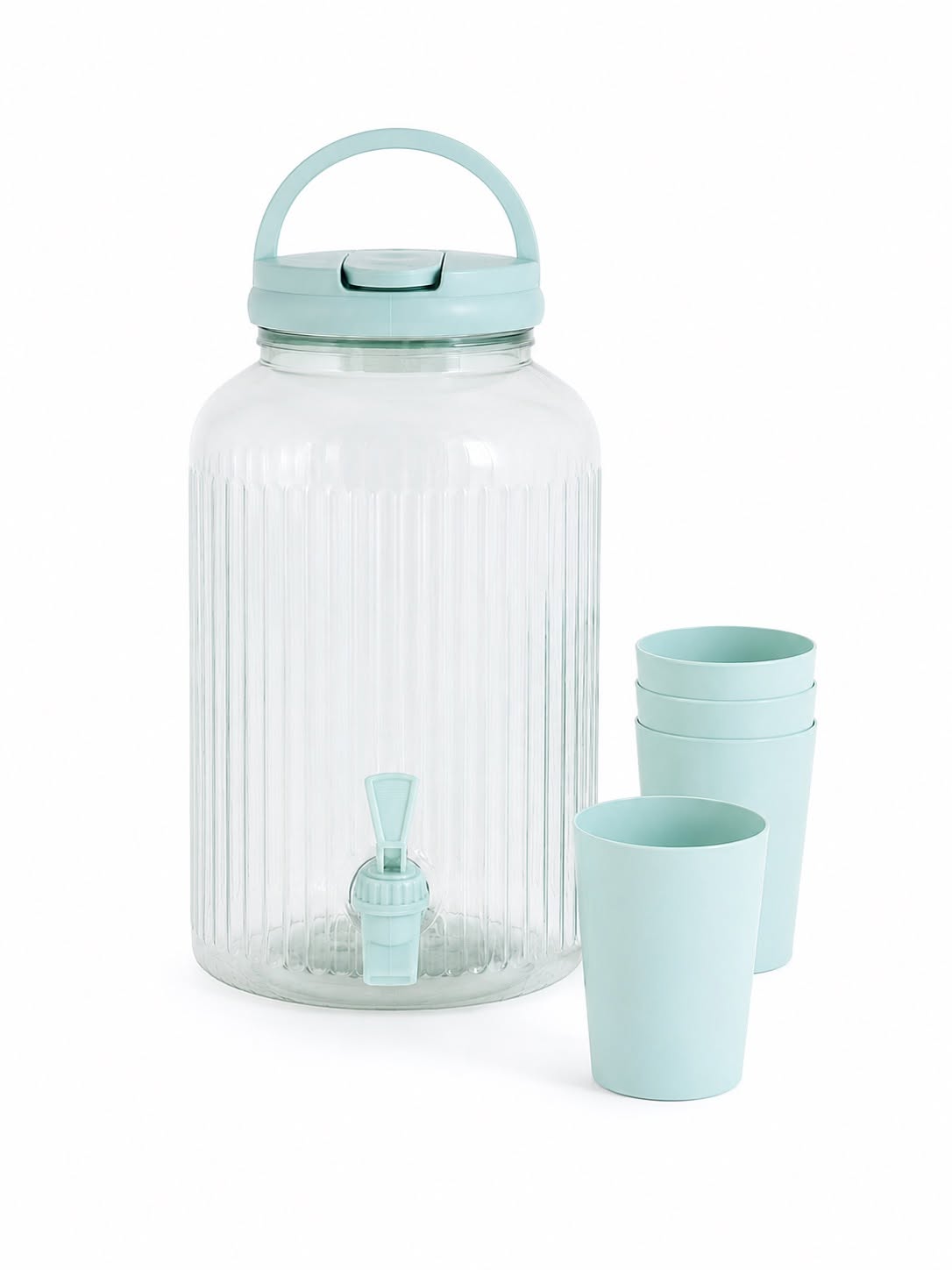 Distributeur avec verres à boire - plusieurs couleurs