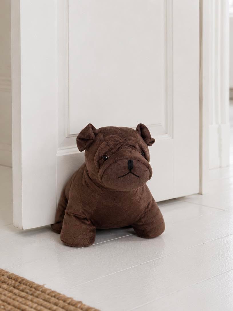 Cale-porte Bouledogue français - Marron foncé
