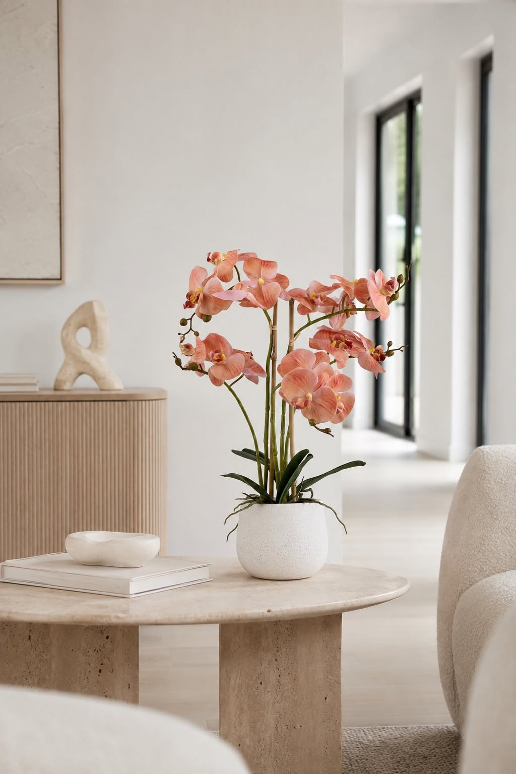 Orchidée en pot - Rose 50cm