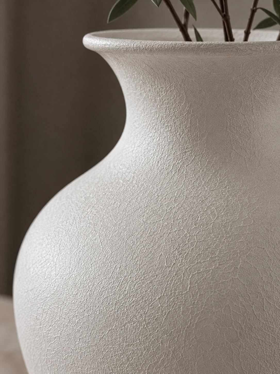 Vase en métal - blanc cassé 31 cm