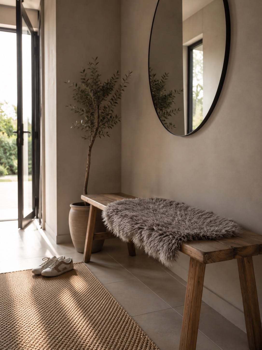Peau de mouton imitation - Taupe