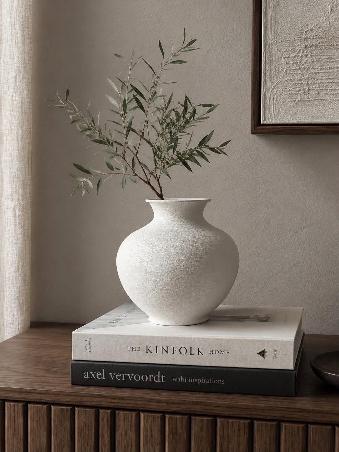 Vase en métal - Blanc cassé 23 cm