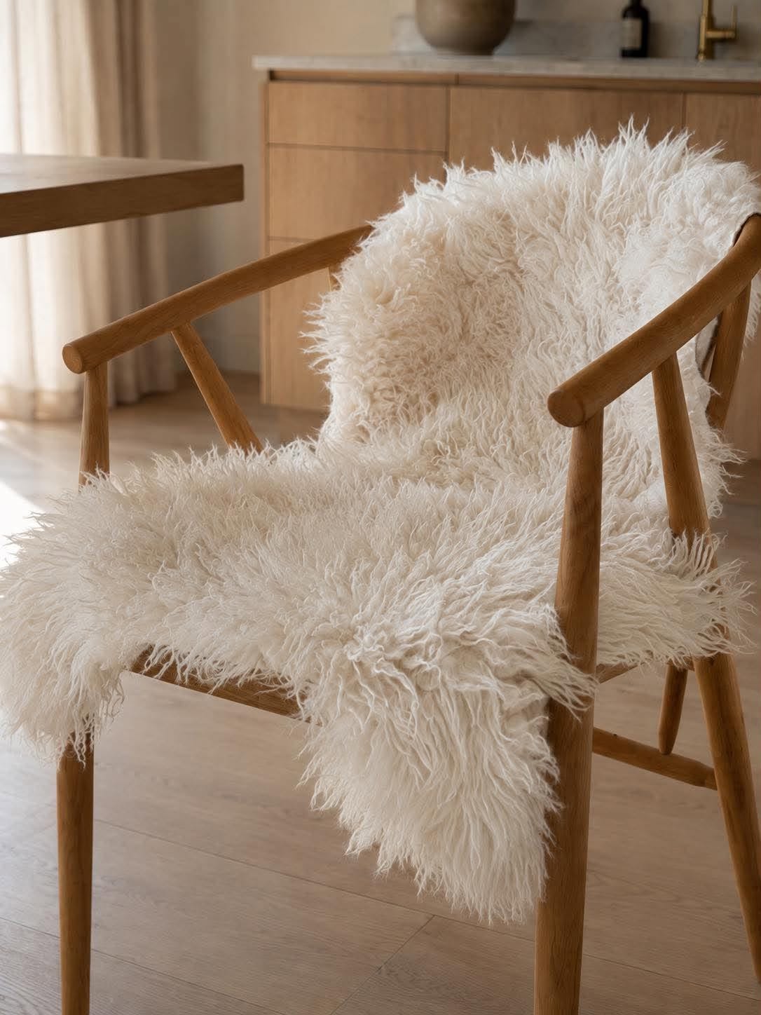 Peau de mouton imitation - White