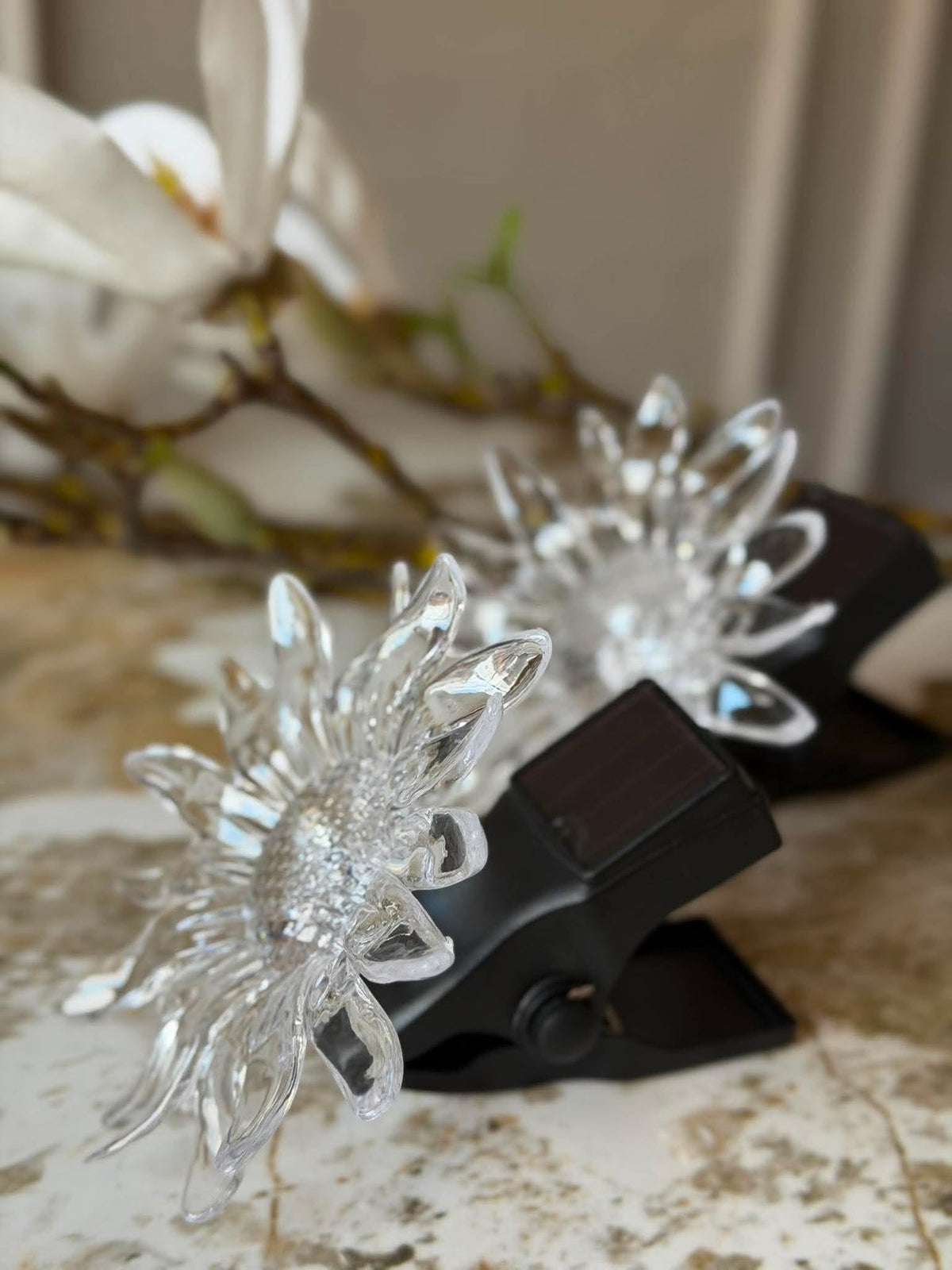 Fleur solaire à pince - 2 pcs