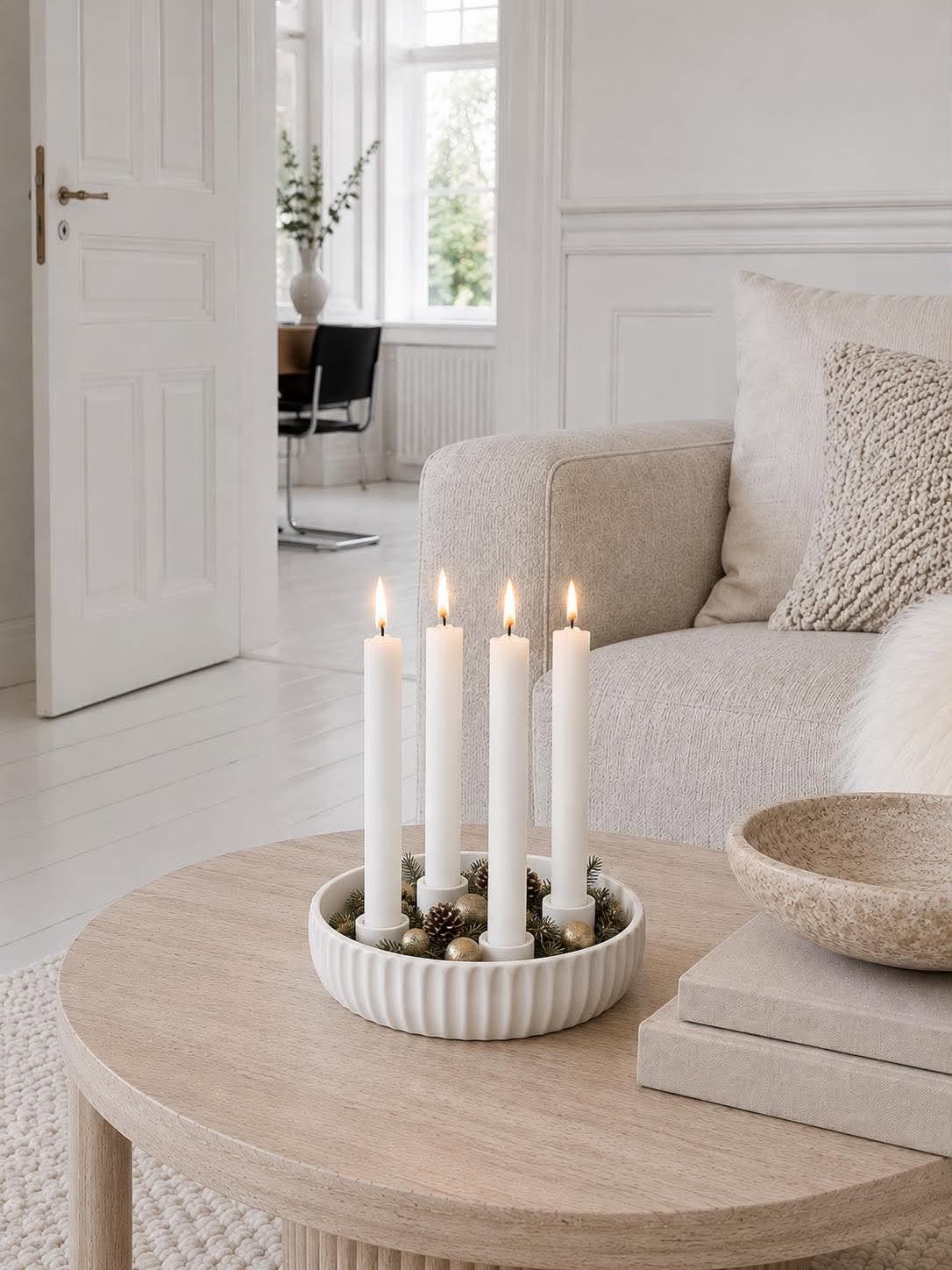 Bougeoir de l'Avent - white