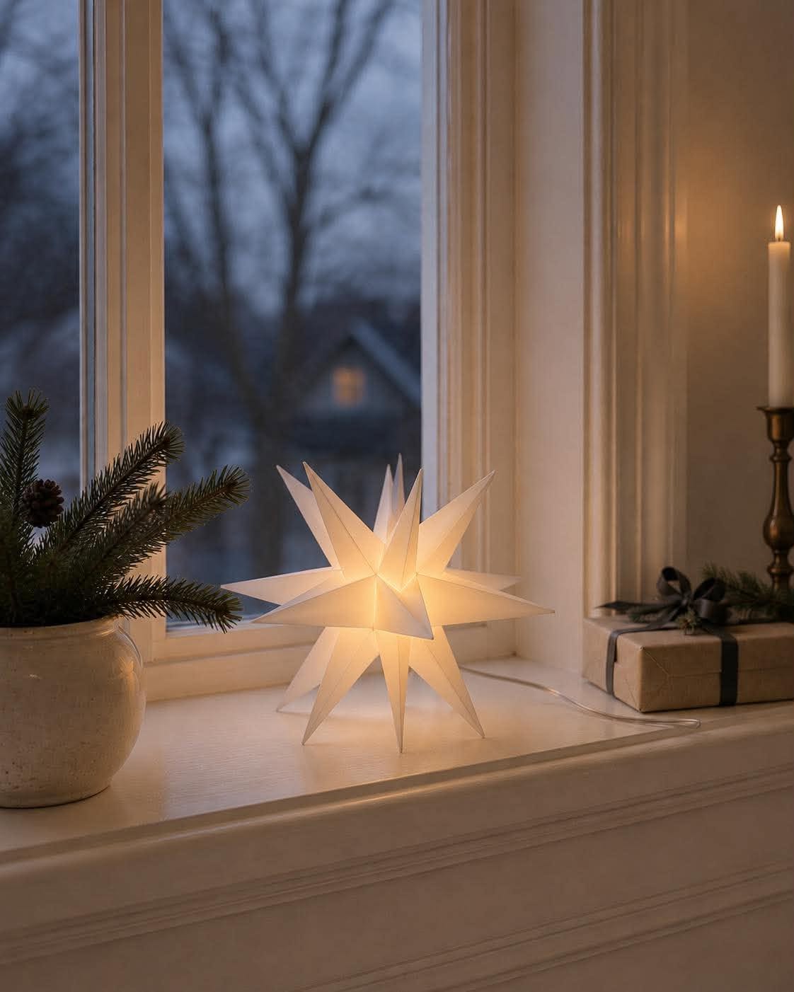 Étoile avec lumière LED - plusieurs tailles