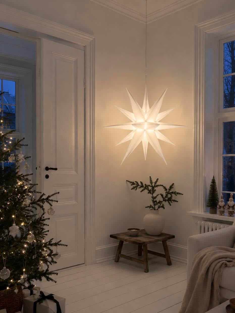 Étoile avec lumière LED - plusieurs tailles