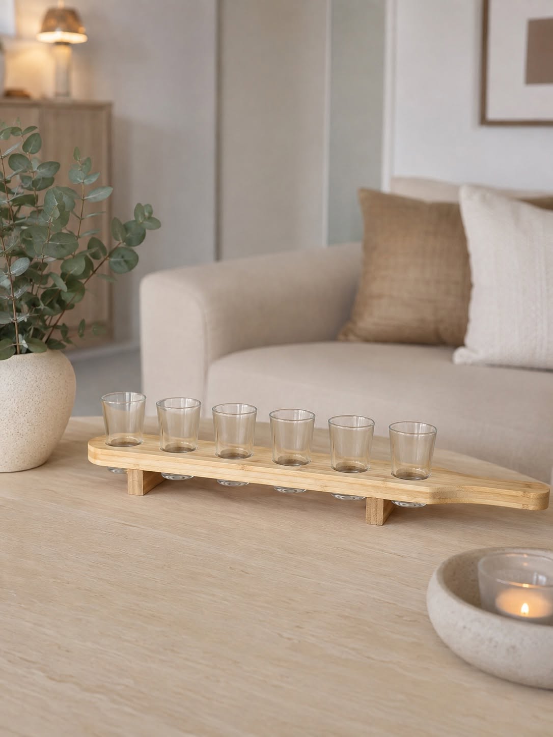 Verres à shot sur plateau