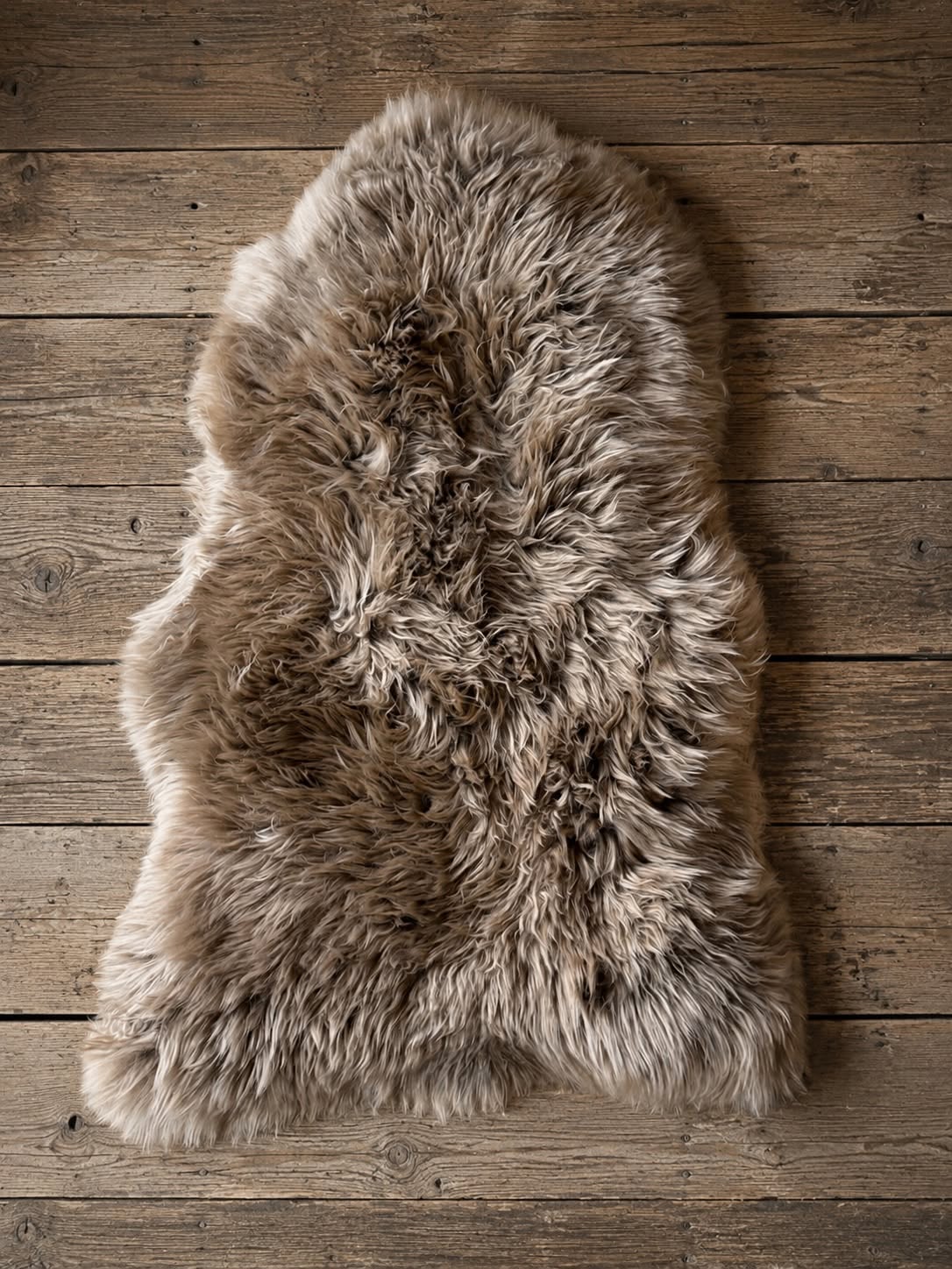 Cuir de mouton taupe - 85x55cm