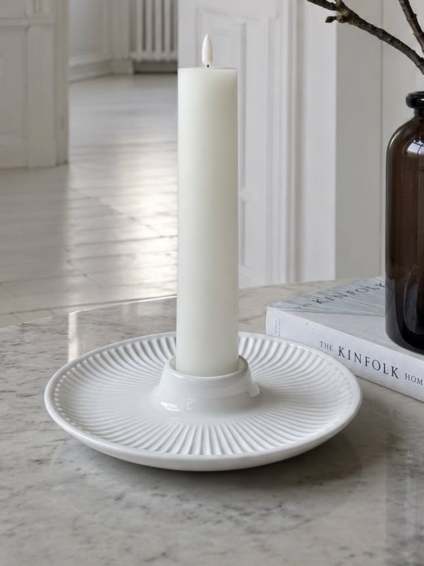 Bougeoir pour bougie dia 5 cm - Blanc