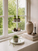Coupe décorative en métal blanc