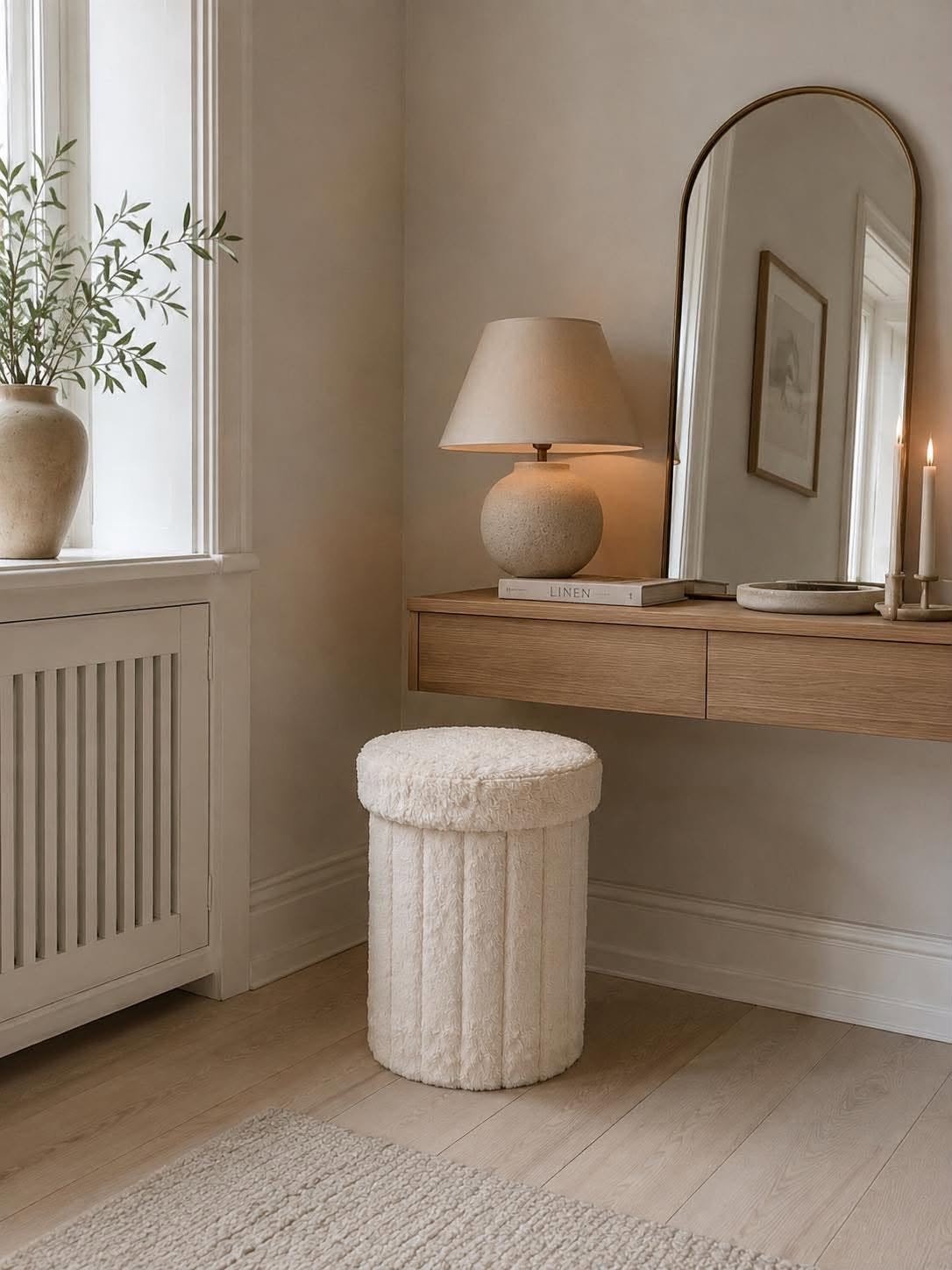 Pouf de rangement - white