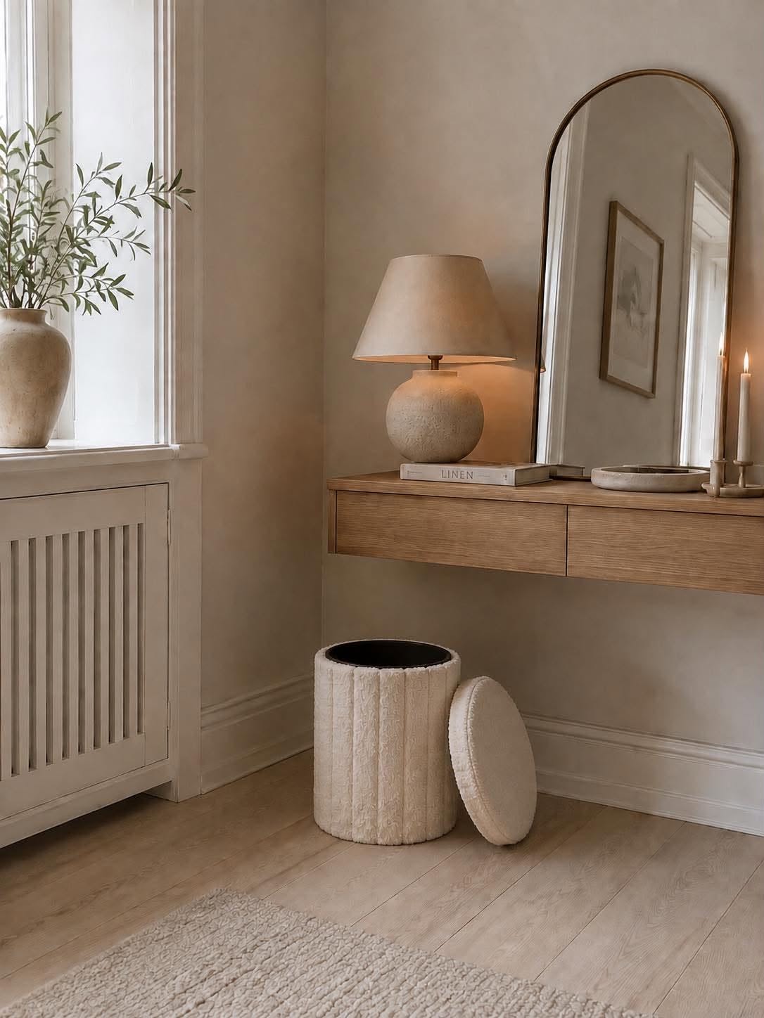 Pouf de rangement - white