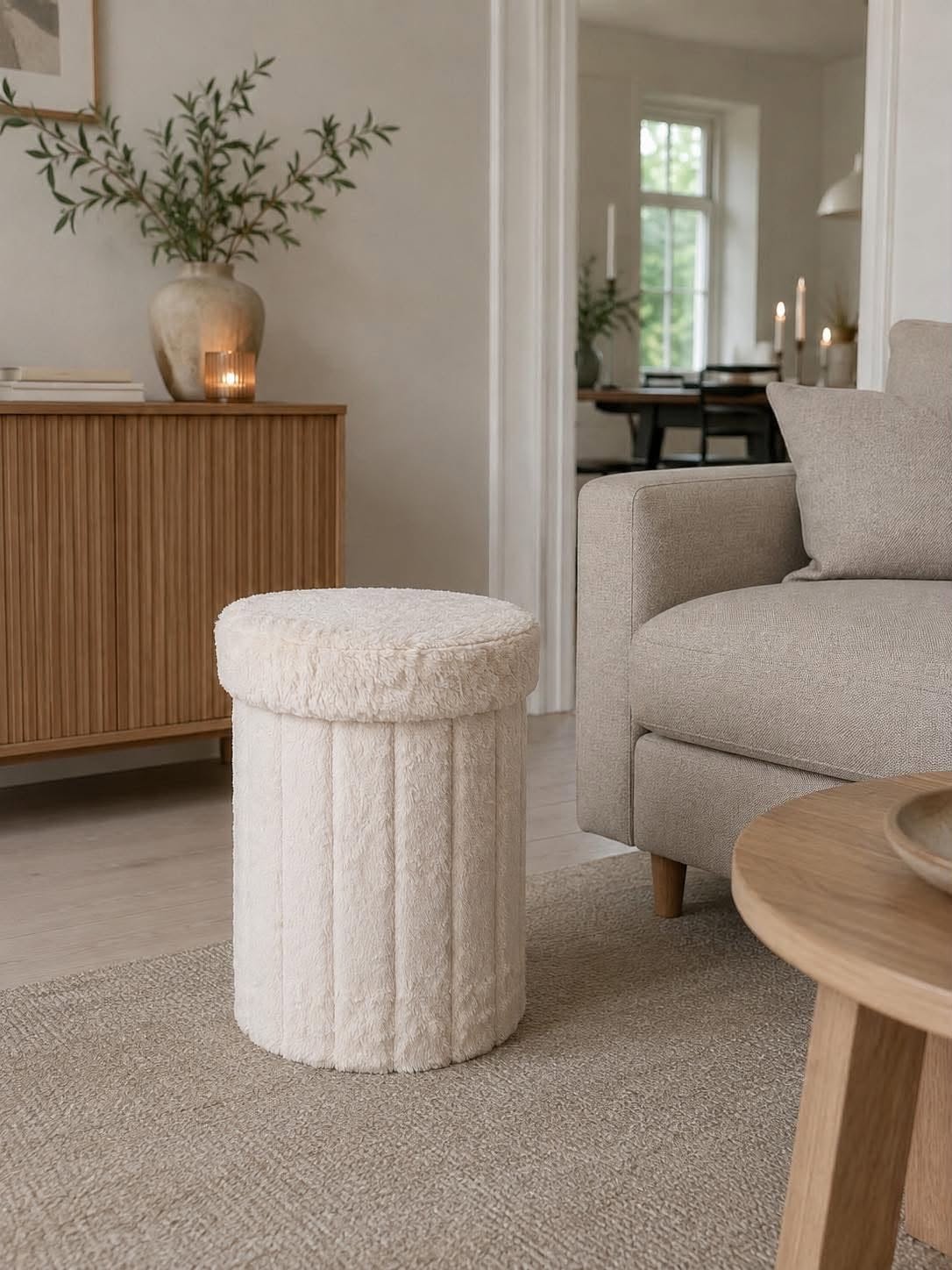 Pouf de rangement - white