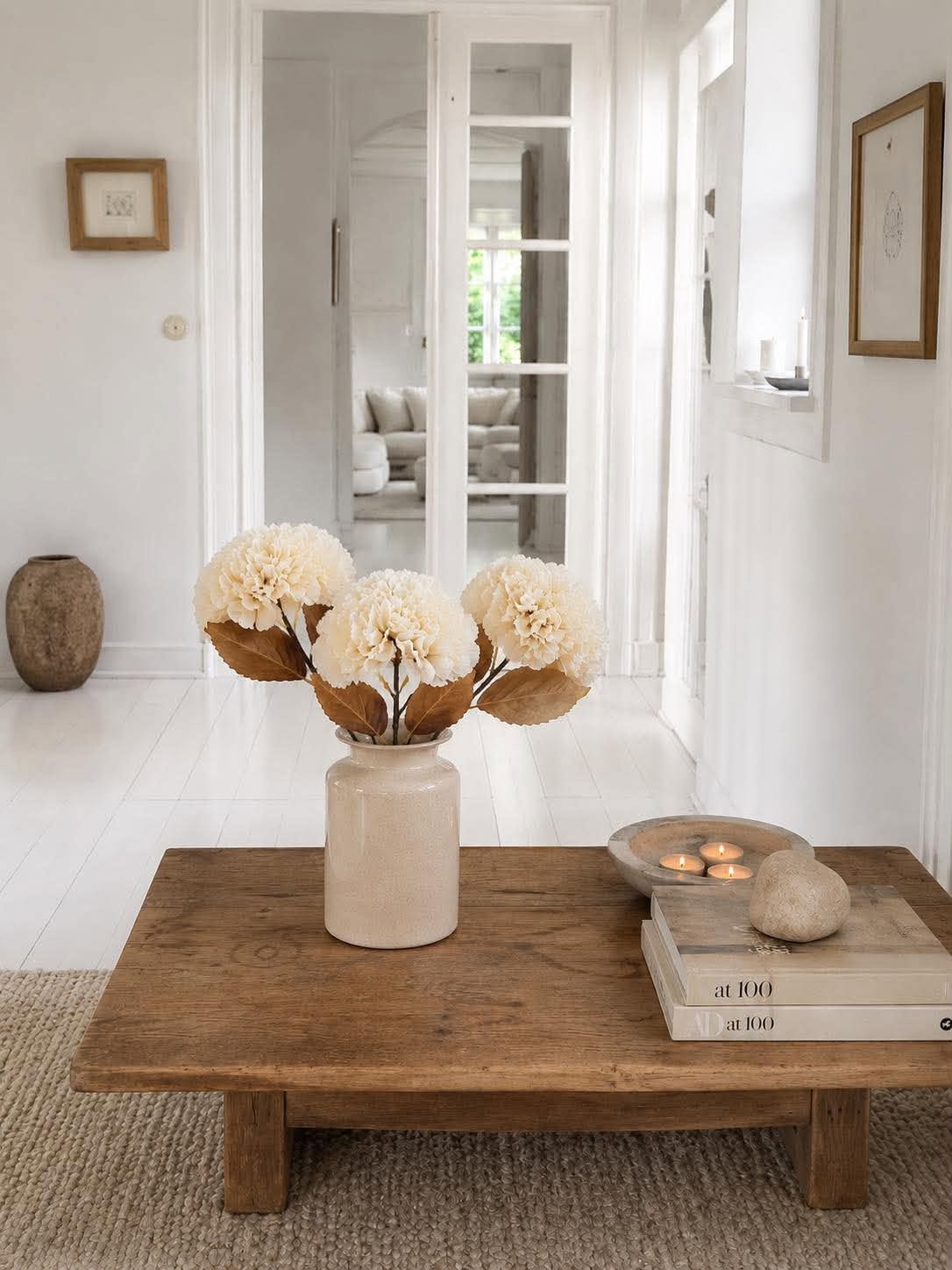 Hortensia 49 cm - Crème