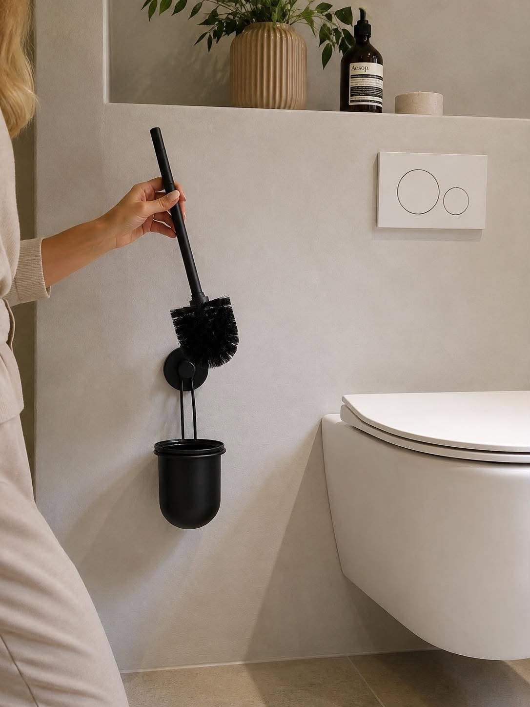 Brosse WC avec support