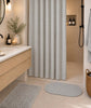 Ensemble de salle de bain : rideau de douche & tapis de bain / Gris clair