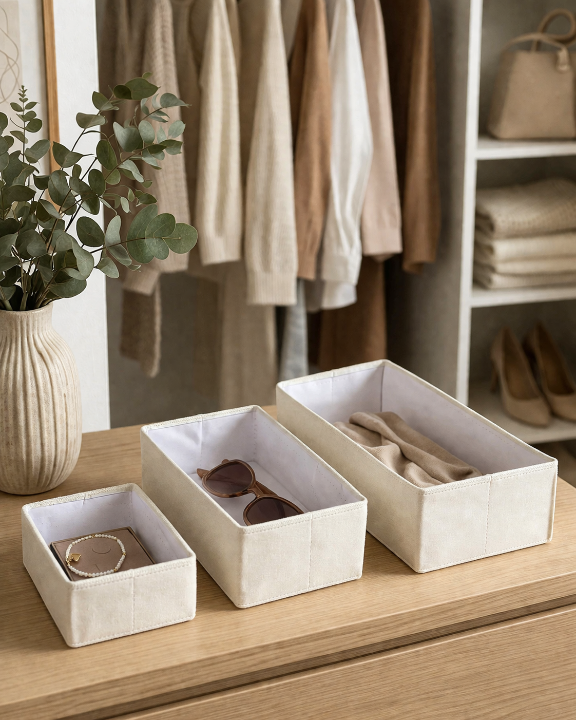 Rangement BELLA lot de 3 boîtes