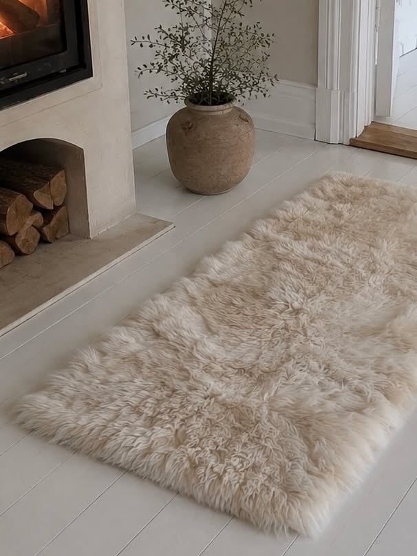 Tapis en peau de mouton 70x140 - Linen