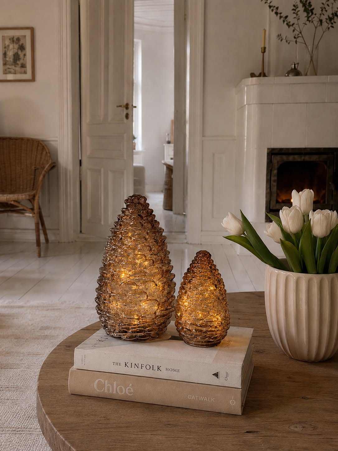 Cône avec lumière LED - Brown