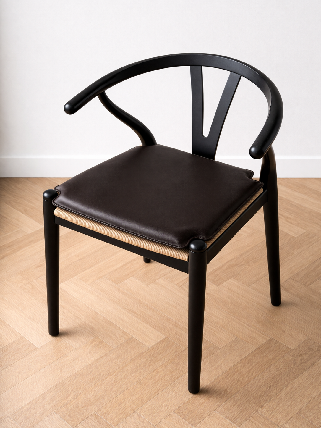 Coussin en cuir Dark brown - Convient à la chaise Y