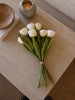 Bouquet de tulipes en soie - Crème