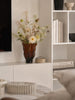 Vase en verre brun