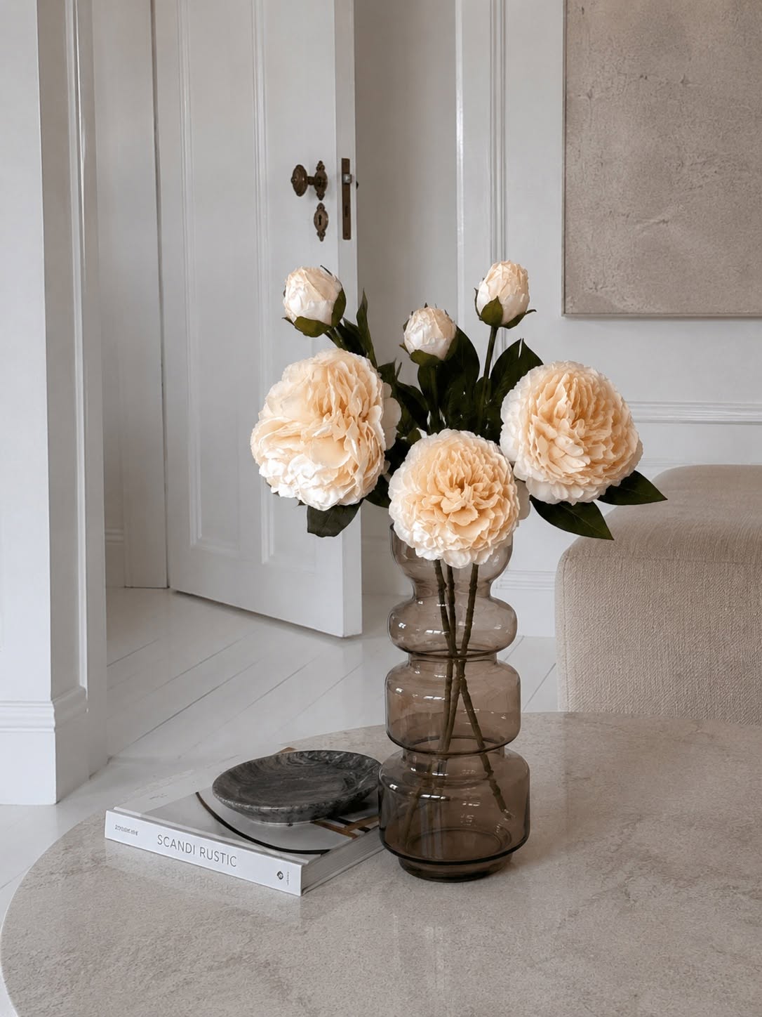 Pivoine 69 cm - crème