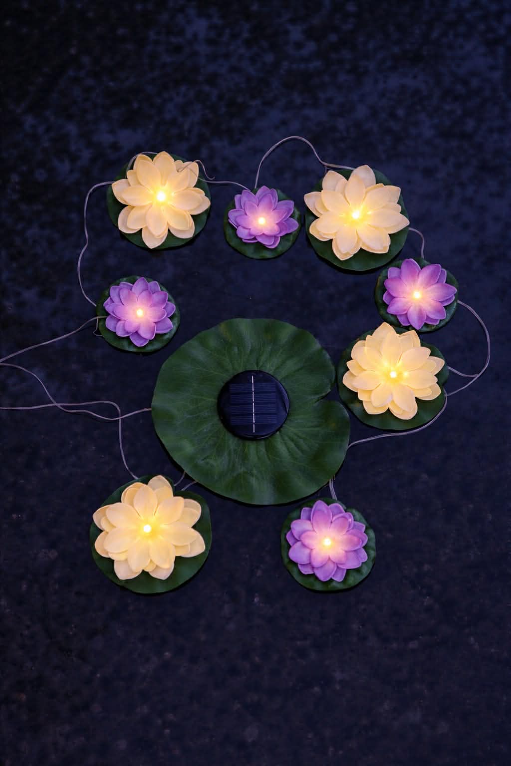 Chaîne Lotus avec Solar - 8 fleurs
