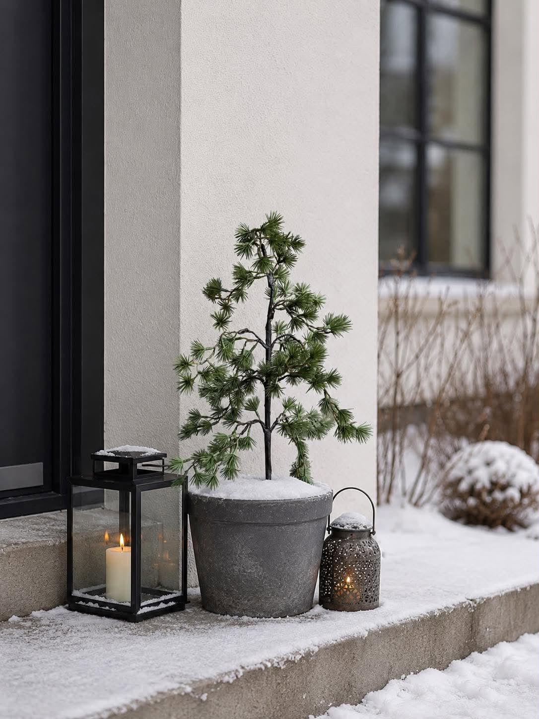 Sapin de cèdre avec guirlande lumineuse - Homologué pour l’extérieur