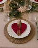 Cœurs de Noël pour la décoration de table - Rouge 4 pièces