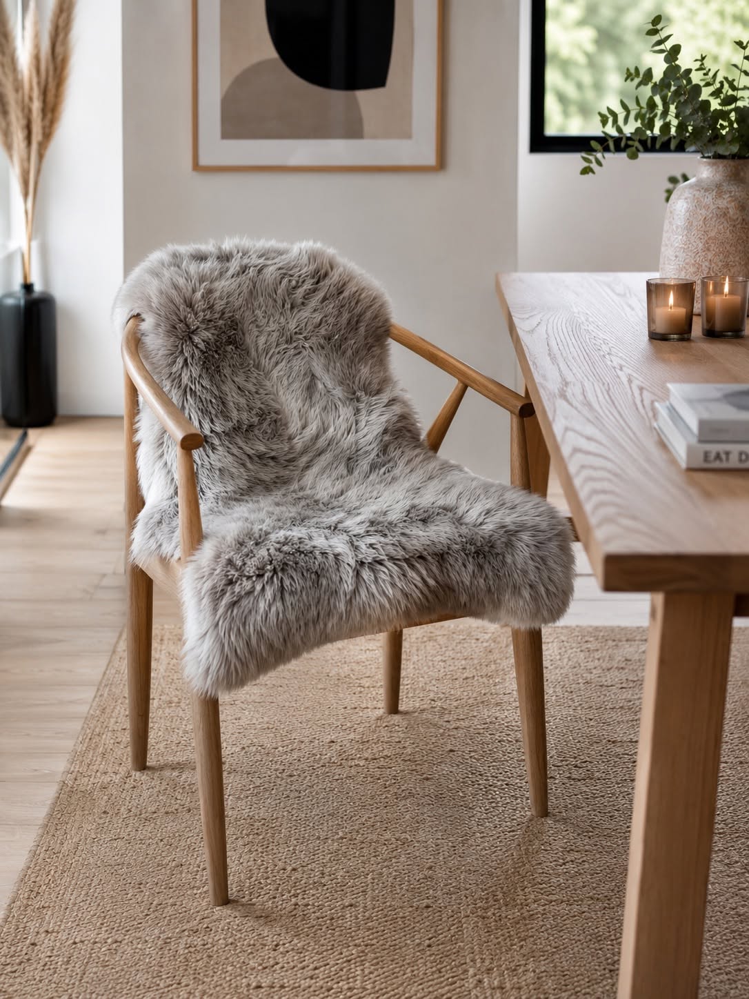 Peau de mouton Grise 85x55cm