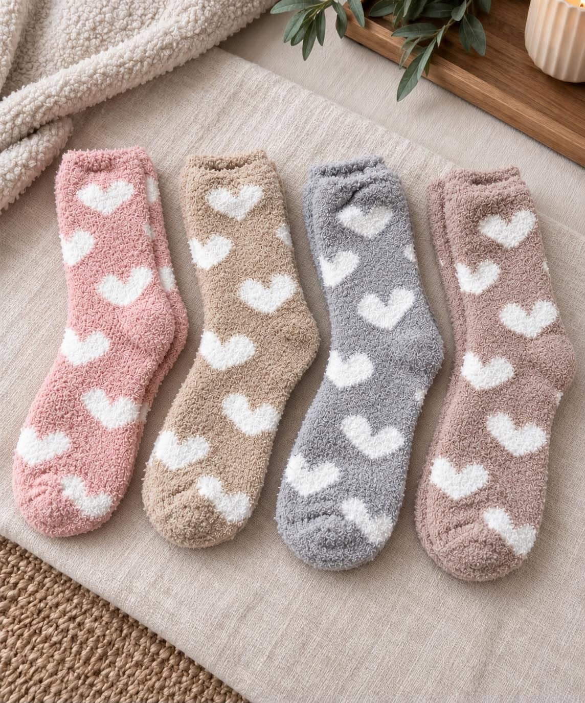 Chaussettes COZY - Cœur MIX