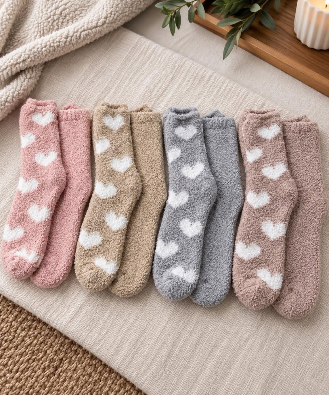 Chaussettes COZY - Cœur MIX