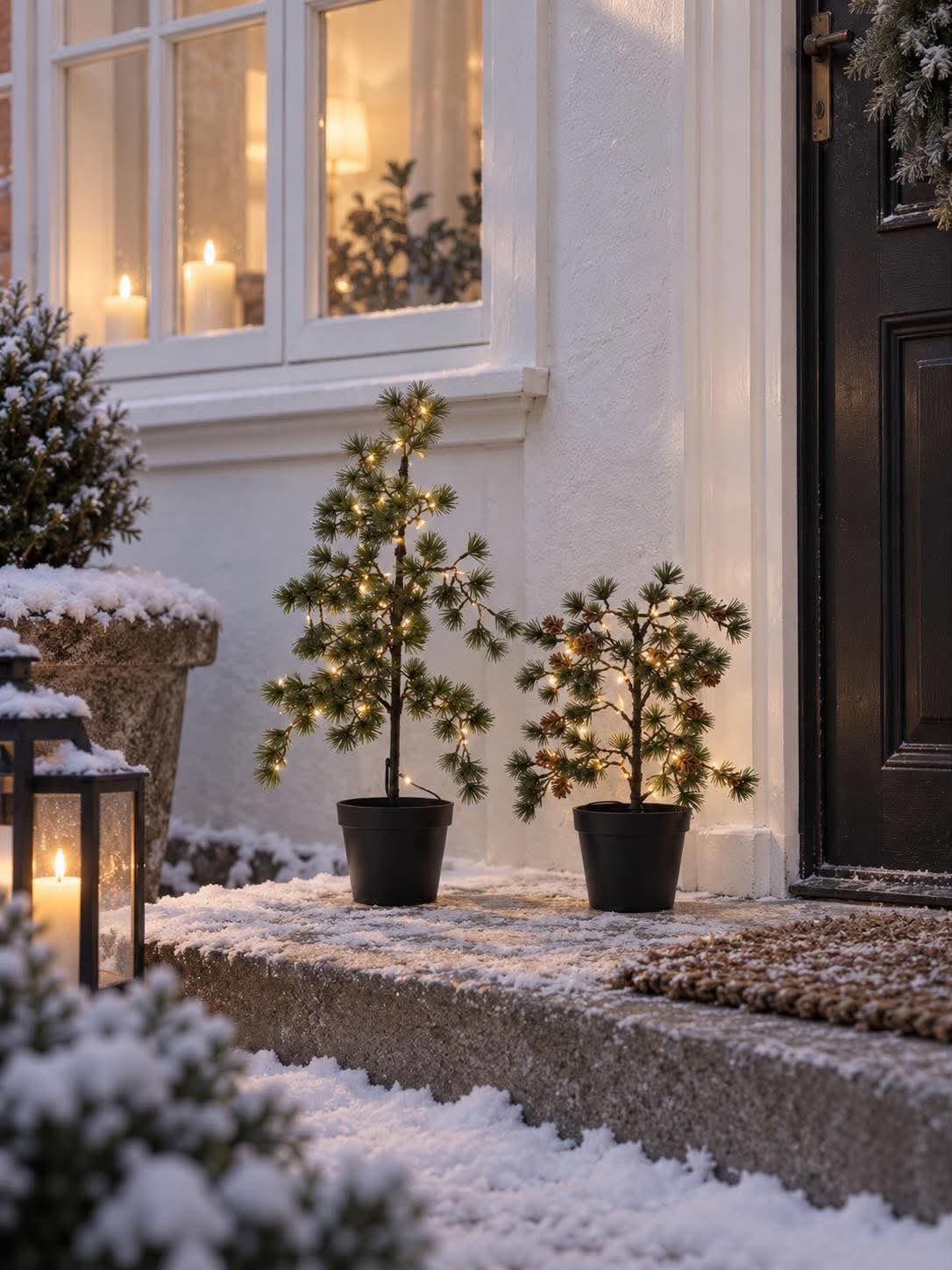 Sapin de cèdre avec guirlande lumineuse - Homologué pour l’extérieur