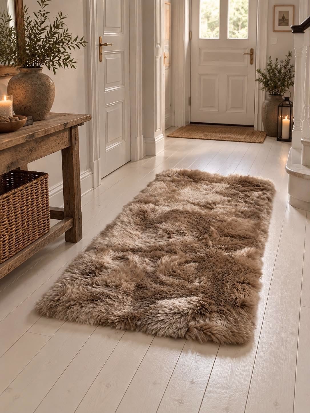 Tapis en peau de mouton - 70x140 Taupe