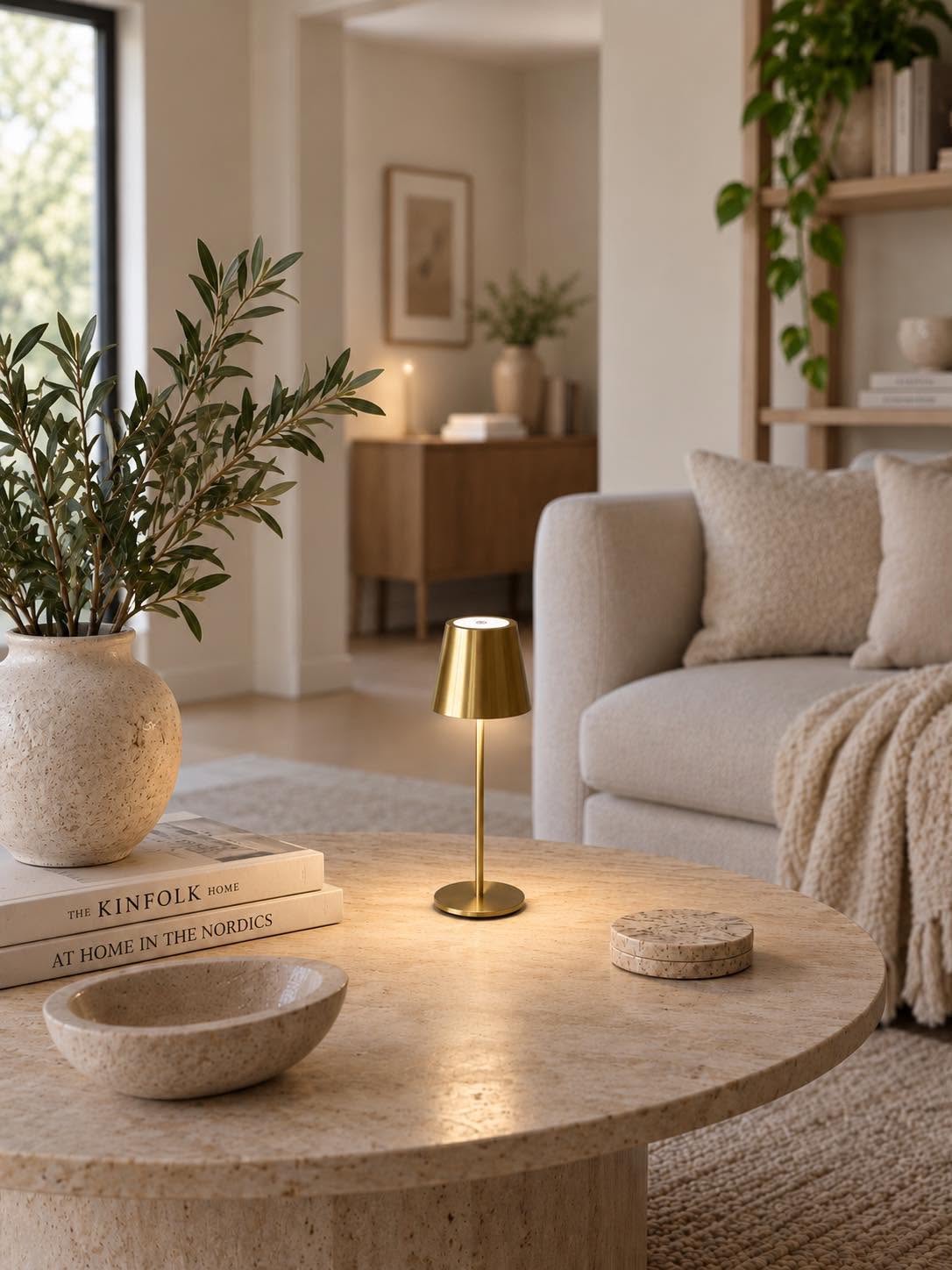 Mini lampe de table LED rechargeable – gold 24 cm