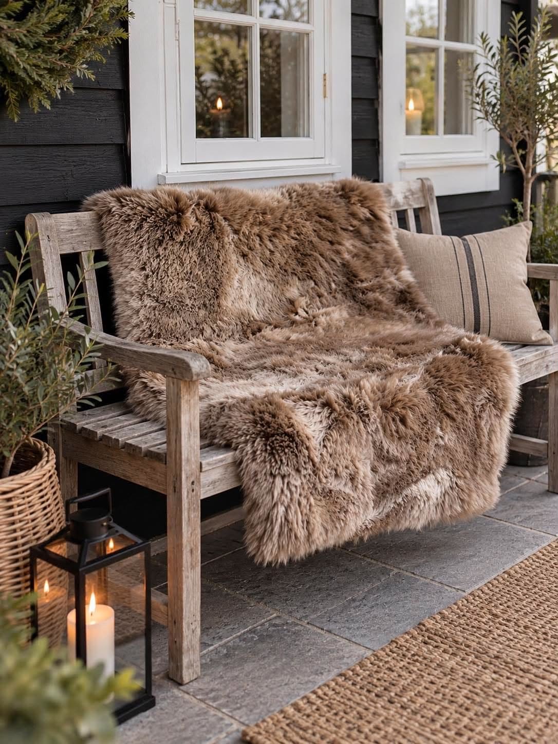Tapis en peau de mouton - 70x140 Taupe