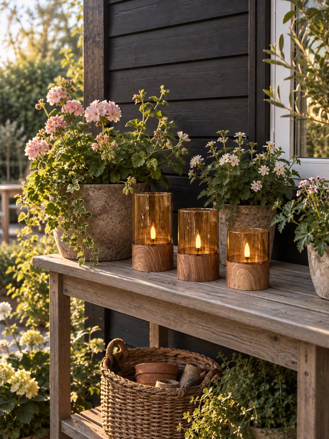Lot de 3 bougies - Convient à une utilisation en intérieur comme en extérieur