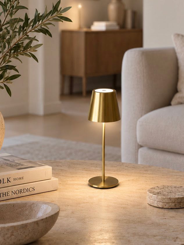 Mini lampe de table LED rechargeable – gold 24 cm