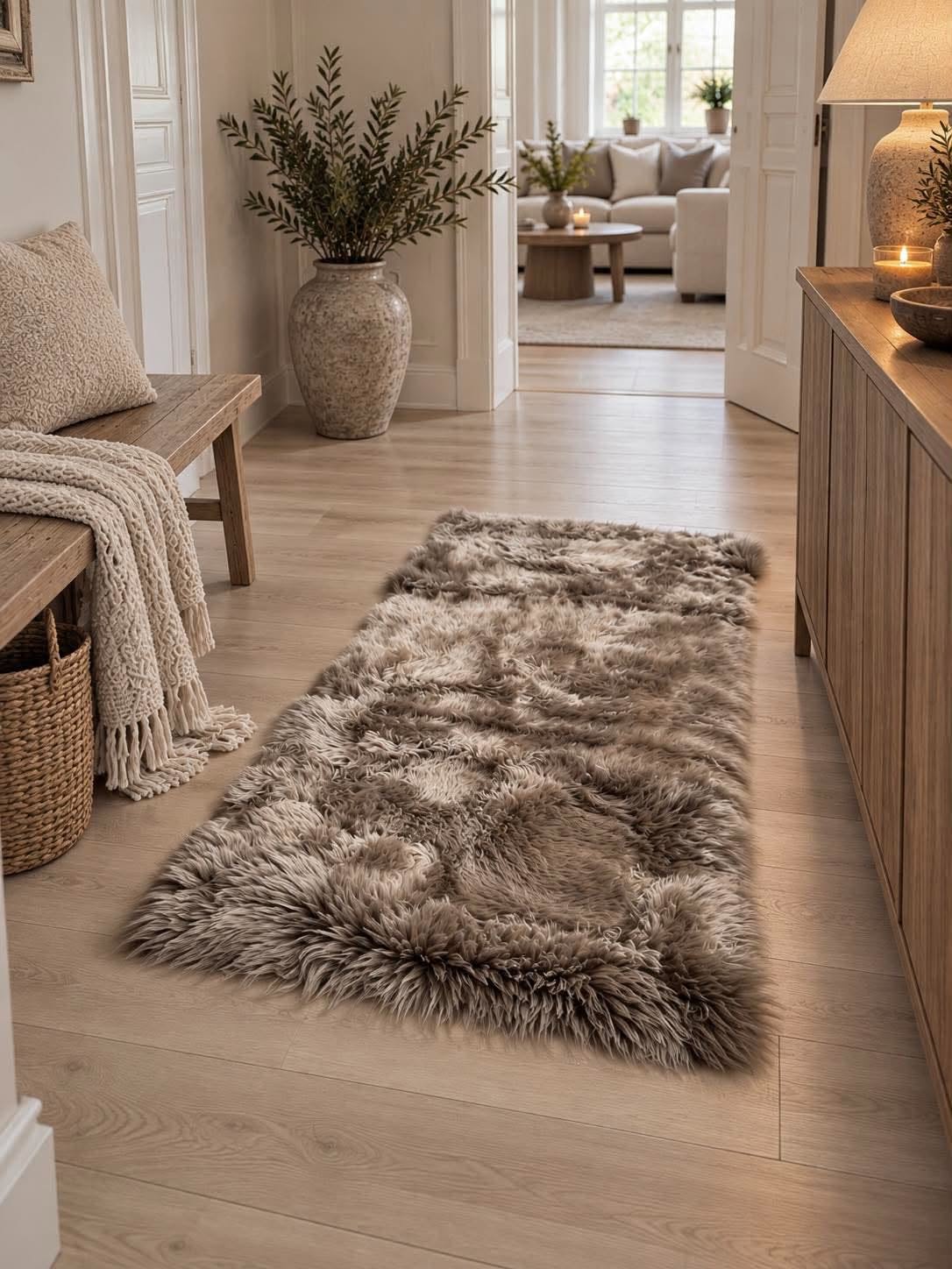 Tapis en peau de mouton - 70x140 Moka