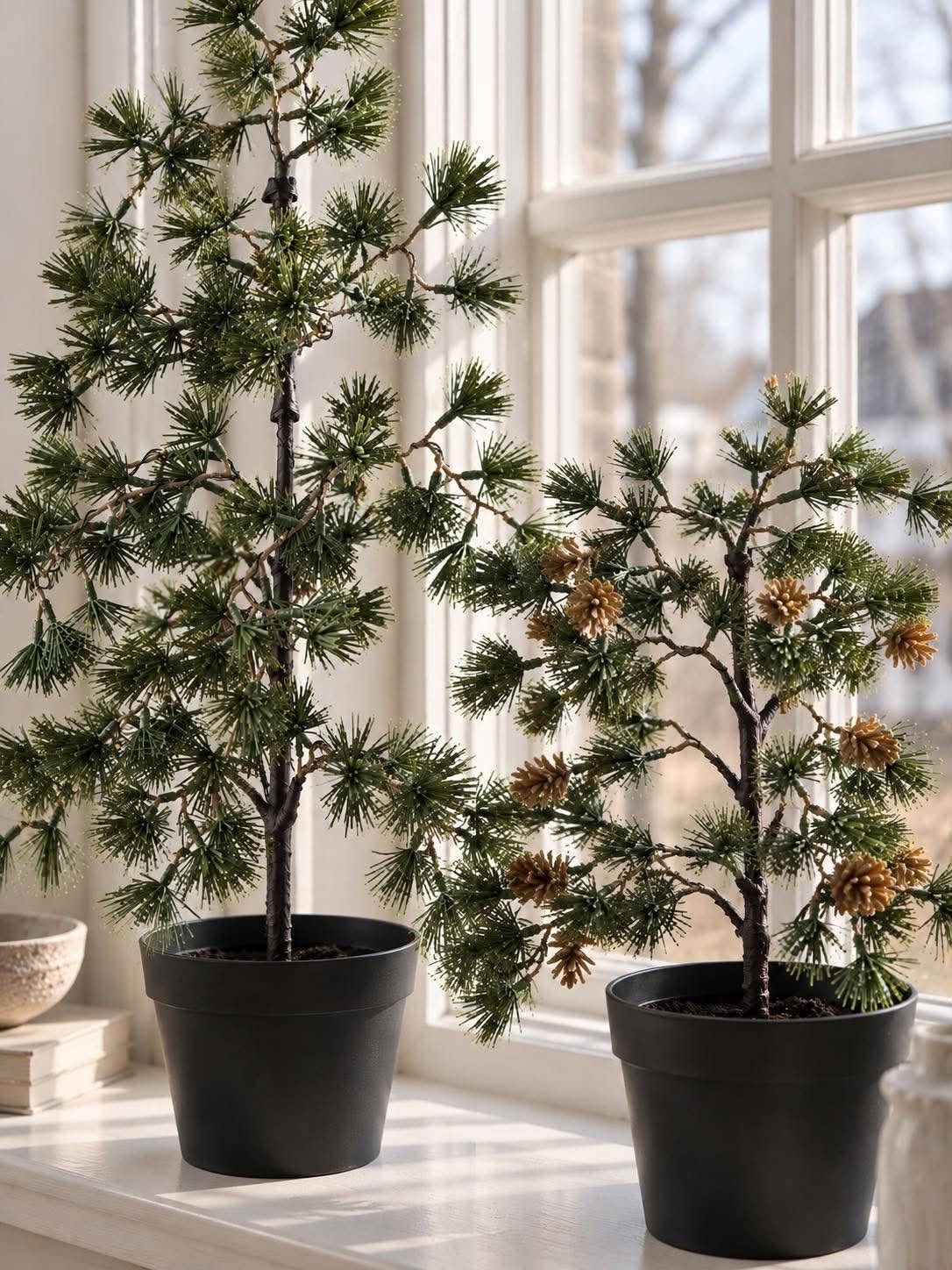 Sapin de cèdre avec guirlande lumineuse - Homologué pour l’extérieur
