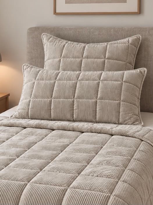Housse de coussin en velours - Sable