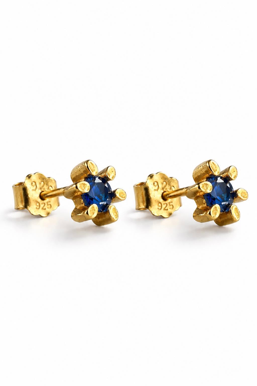 Puces d'oreilles GIA - Bleu royal