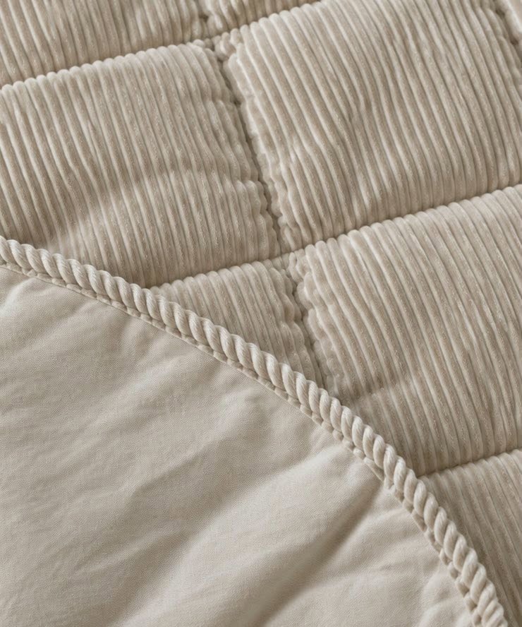 Couvre-lit en velours - Sable