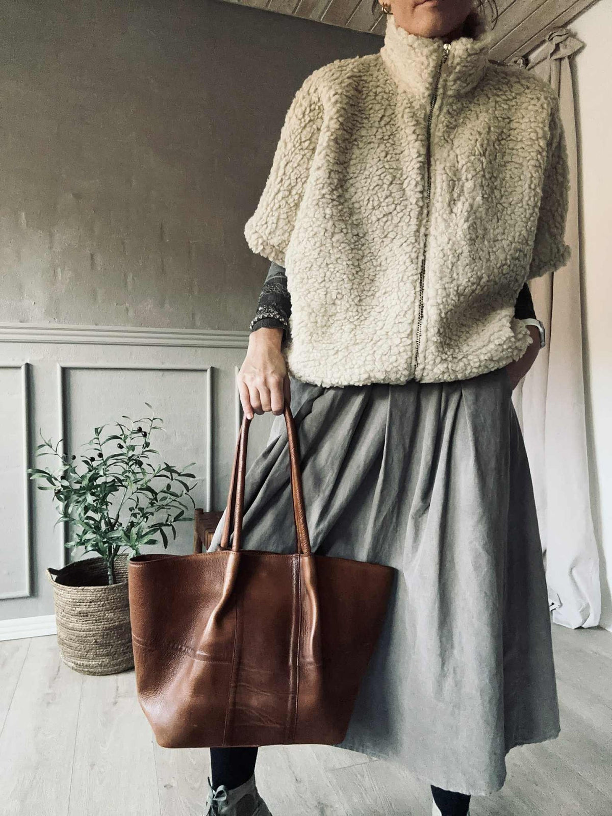 Veste Teddy beige