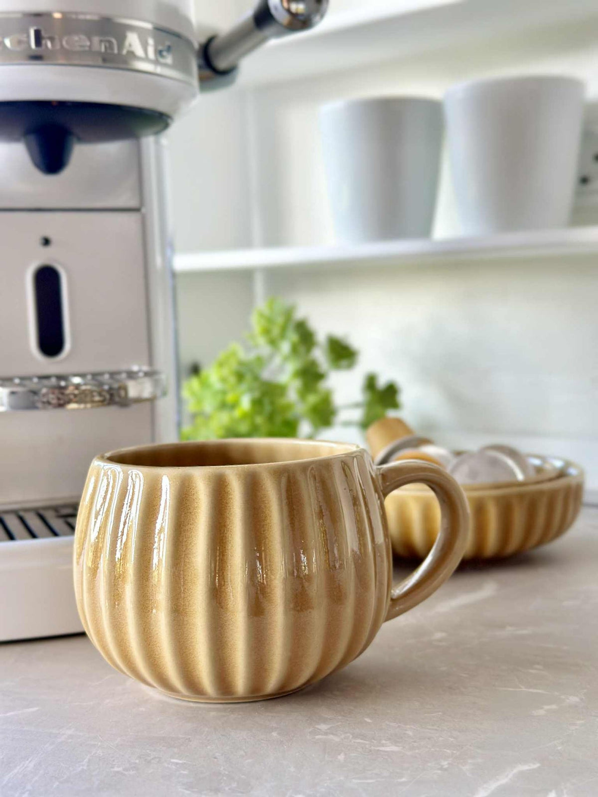 Tasse VIGA Rayures - Moutarde