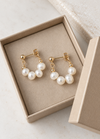 Boucles d’oreilles Sienna avec perles plaqué or 18K