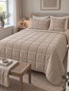 Couverture de lit velours - Cappuccino