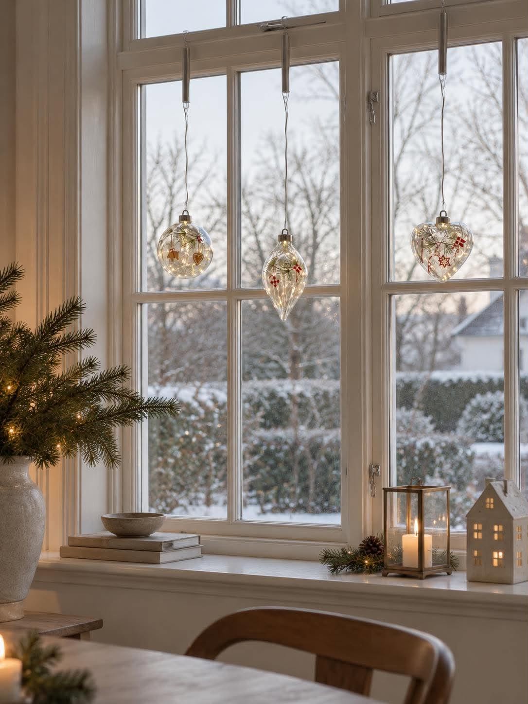 Boules de Noël avec lumière LED